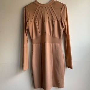 Nude/ blush Privi Short Bodycon Dress Size L